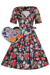 Midnight Garden Matilde Wrap Dress by Dolly & Dotty