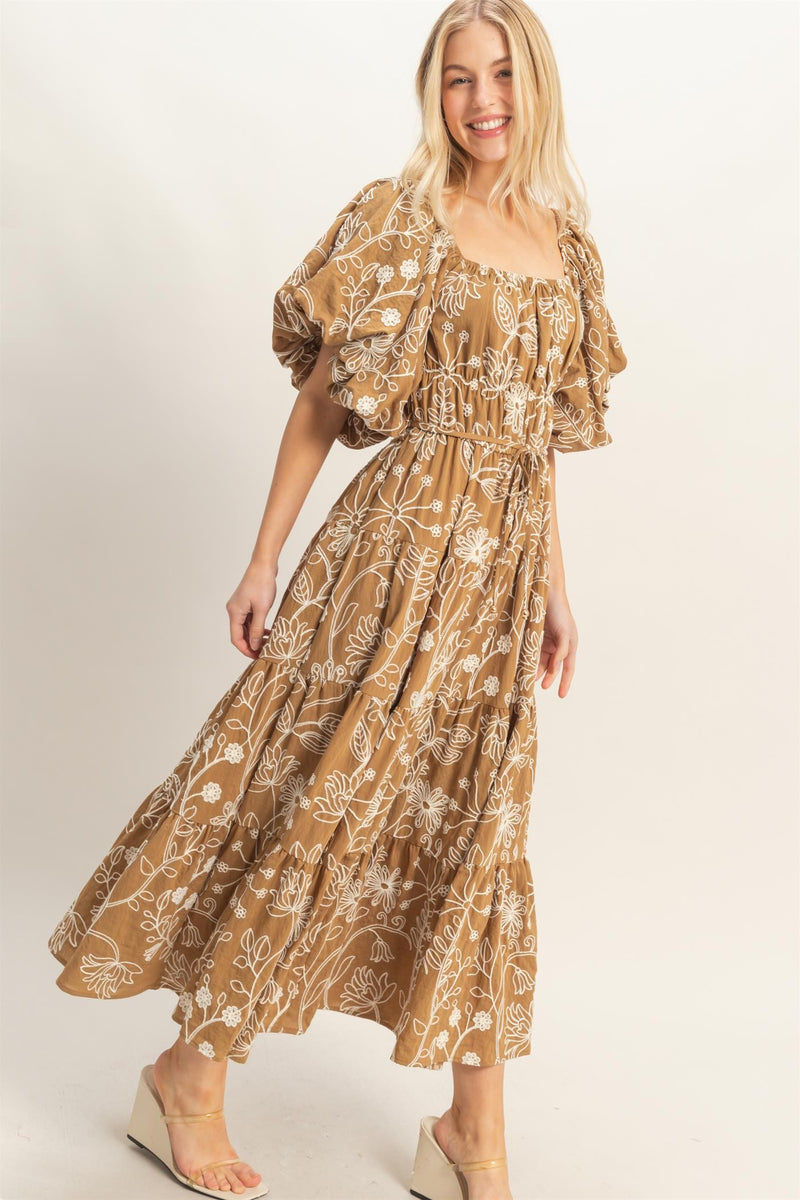 gold midi dress with sleeves Gold Beaded Georgette Long Sleeve Fitted Midi Dress