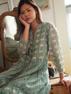 Britta Aegean Teal Floral Dress by Mata Traders