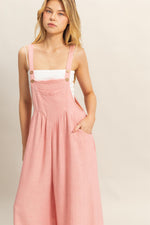 Pink Loose Wide Leg Jumpsuit