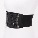 Corset Belt in Black & Gunmetal