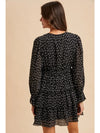 Crinkle Bow Tie Front Mini Dress