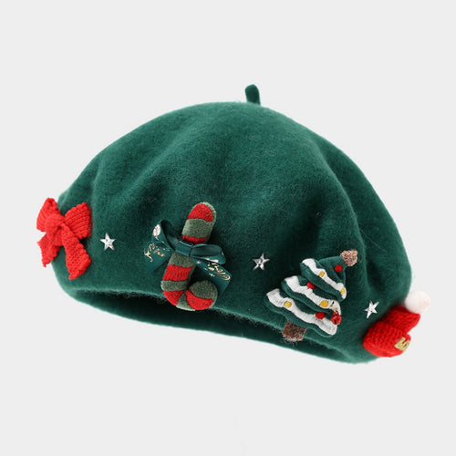 Christmas Bow Beret in Multiple Colors!