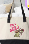 Am I the Drama? Canvas Zipper Tote Bag