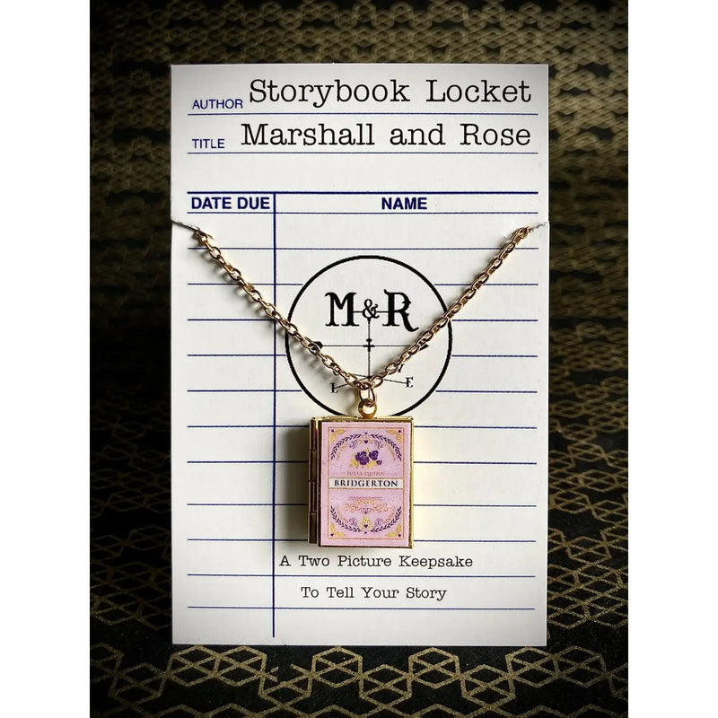 Bridgerton Book Locket Necklace by Marshall and Rose
