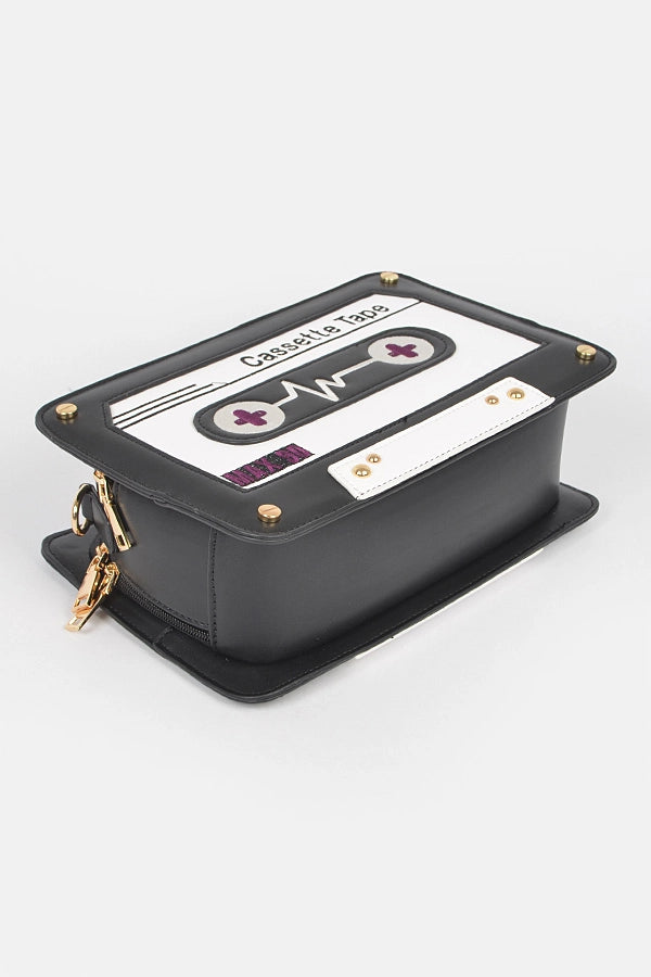 Cassette Tape Novelty Crossbody Bag