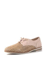 Piper Raffia and Pink Leather Oxford Shoes