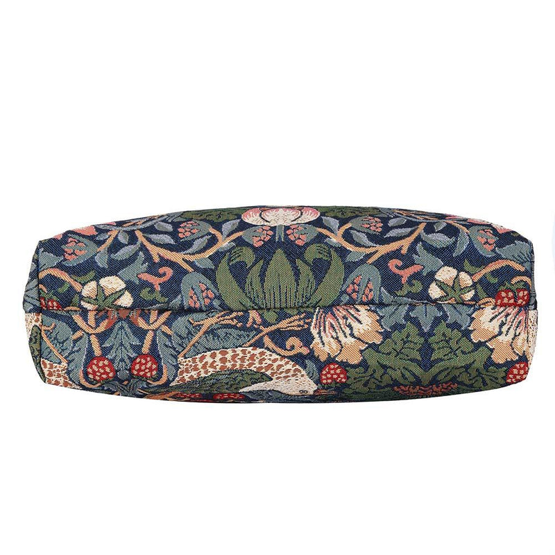 William Morris Strawberry Thief Blue Folding Tapestry Tote Bag