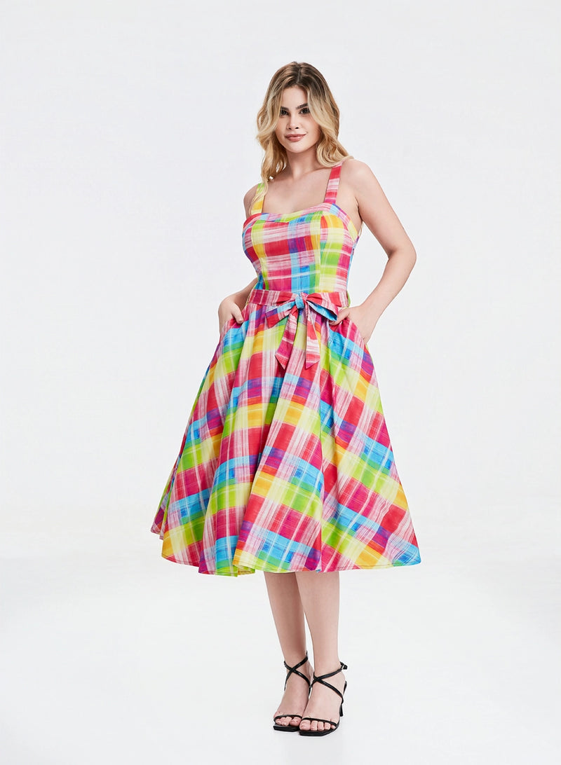 Rainbow Jubilee Lori Dress by Miss Lulo X-Large