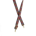 Spring Narrow Embroidered Guitar Straps for Handbags
