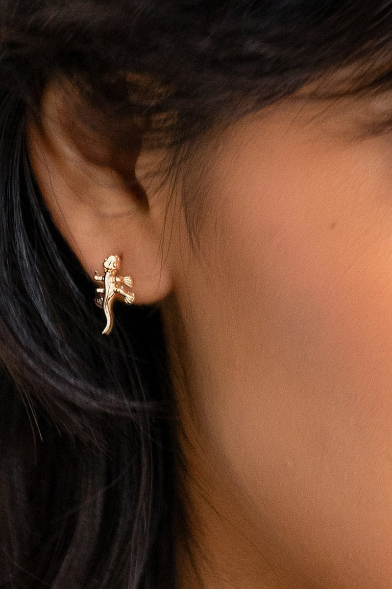 Fortune Lizard Stud Earrings by Peter and June