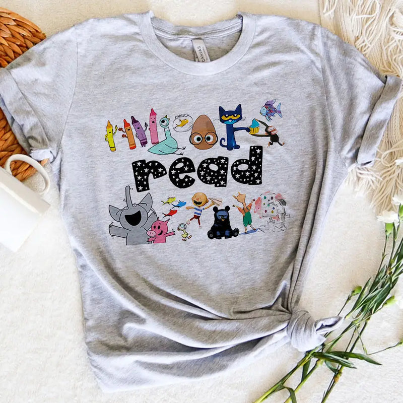 Kids Book Characters T-Shirt in Grey