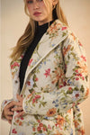 Ivory Floral Quilted Jacket