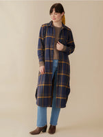 Sutton Navy and Yellow Plaid Dress by Mata Traders