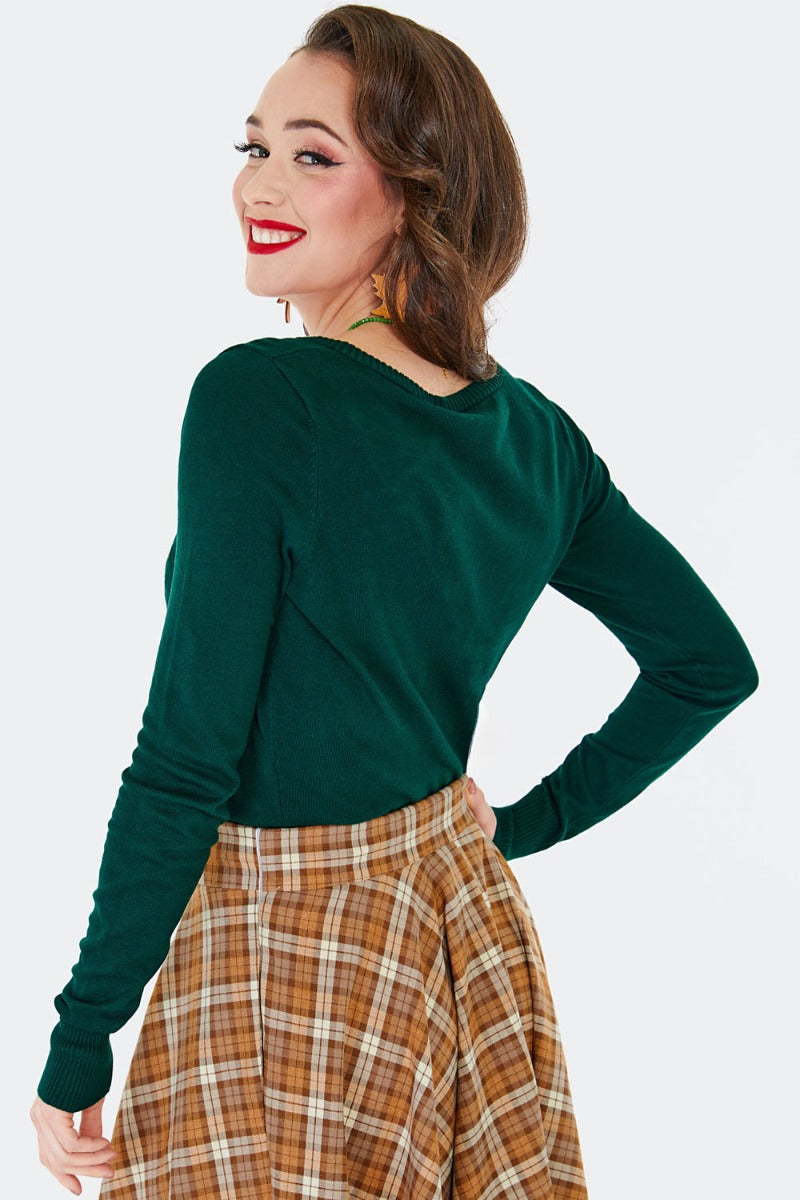 Fox and Mushroom Embroidered Cardigan by Voodoo Vixen