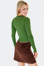 Western Embroidered Cardigan in Green by Voodoo Vixen