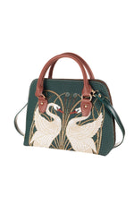 Swans Tapestry Satchel Bag