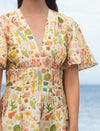 Cream Coral Reef Rita Dress by Palava X Natural History Museum