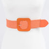 Square Buckle Straw Belt in Multiple Colors