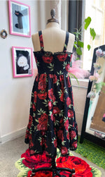 Heidi Dress in Red Floral by Wax Poetic