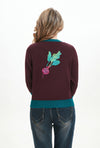 The Beet Goes On Embroidered Leslie Cardigan by Miss Lulo
