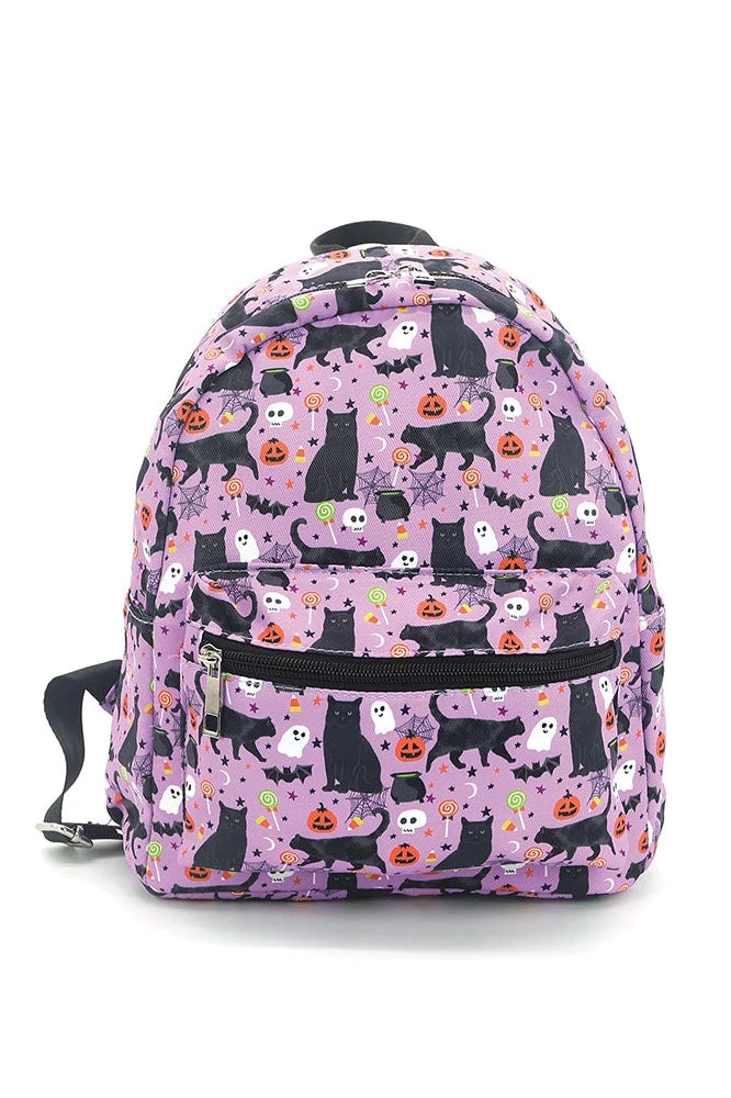 Halloween Cat Backpack in Purple