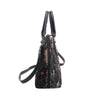 Morning Garden in Black Tapestry Satchel Bag