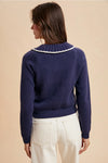 Bunny Cardigan Sweater in Navy