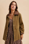Cotton Chore Jacket in Olive