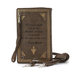 Wuthering Heights Book Cross-body Bag in Brown