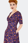Cat and Pumpkin Dress by Voodoo Vixen