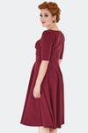 Burgundy Surplice Dress by Voodoo Vixen
