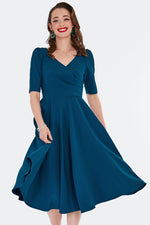 Blue Surplice Dress by Voodoo Vixen