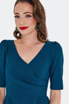 Blue Surplice Dress by Voodoo Vixen