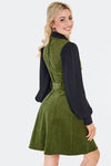 Olive Corduroy Shift Dress by Voodoo Vixen