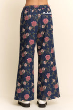 Floral Ric-Rac Heart Pocket Wide Leg Denim Pants – Modern Millie