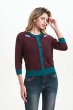 The Beet Goes On Embroidered Leslie Cardigan by Miss Lulo