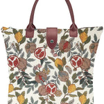 Pomegranate and Lemon Folding Tapestry Tote Bag