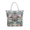 William Morris Strawberry Thief Grey Folding Tapestry Tote Bag