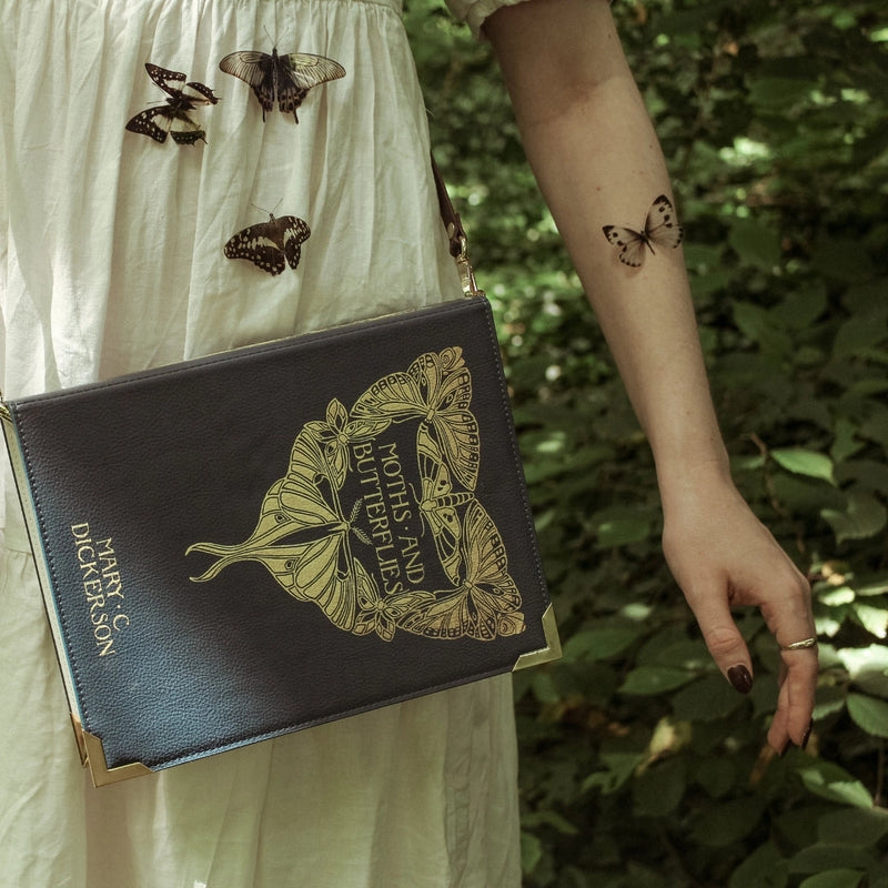 Moths and Butterflies Book Crossbody Bag by Well Read Co.