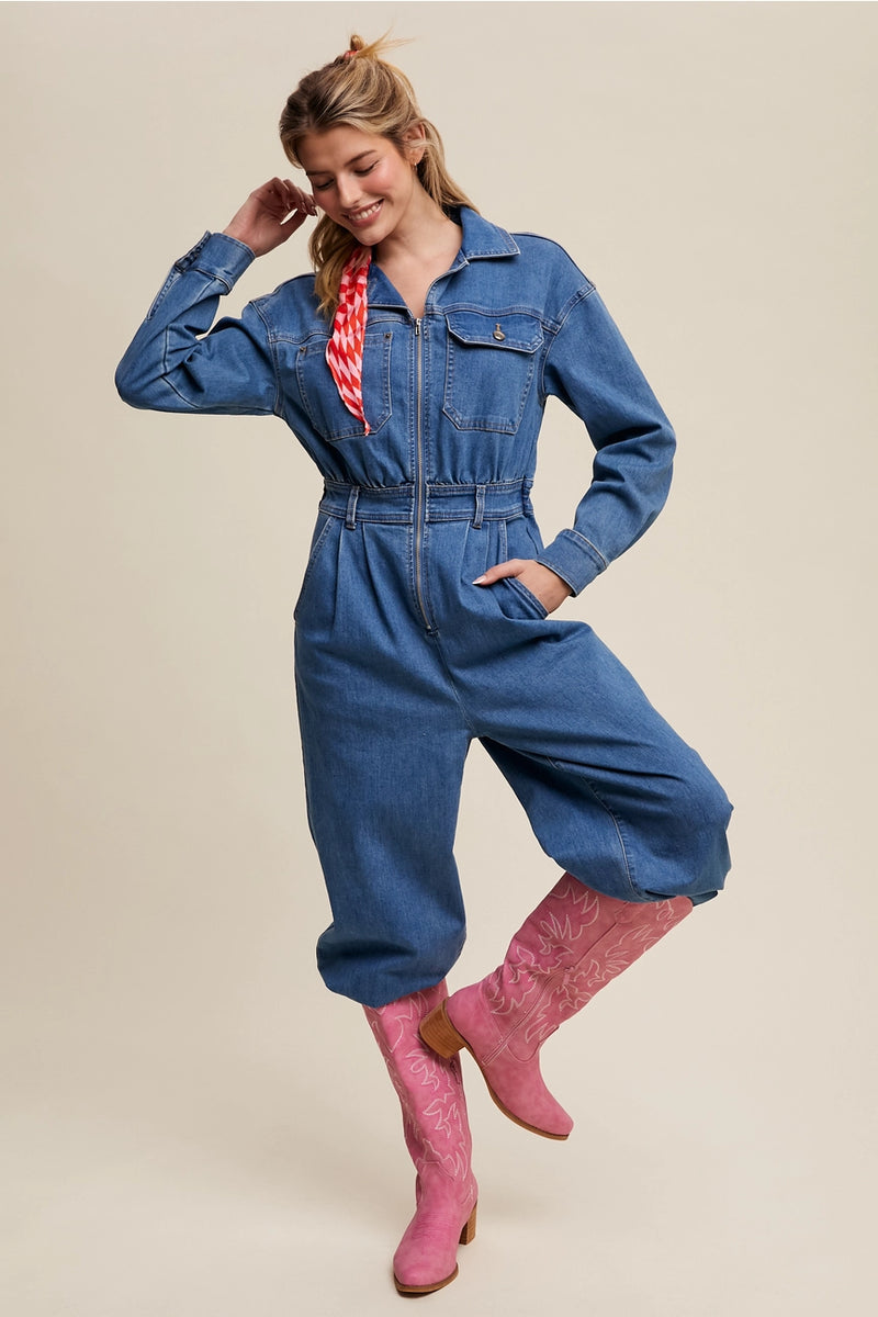 Denim Utility Jumpsuit – Modern Millie