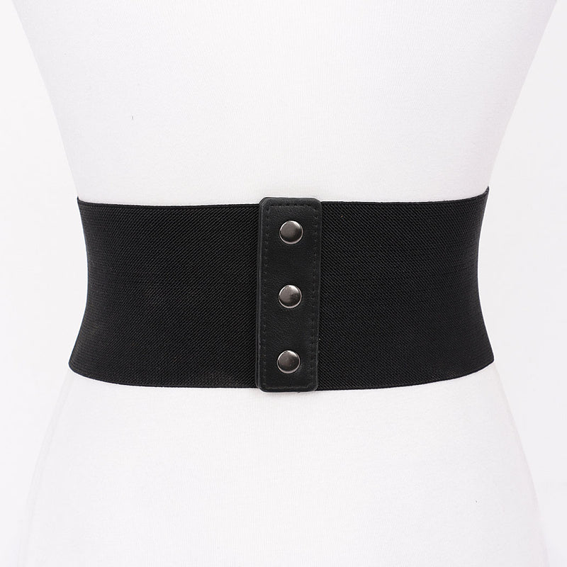 Corset Belt in Black & Gunmetal