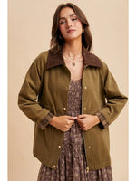 Cotton Chore Jacket in Olive