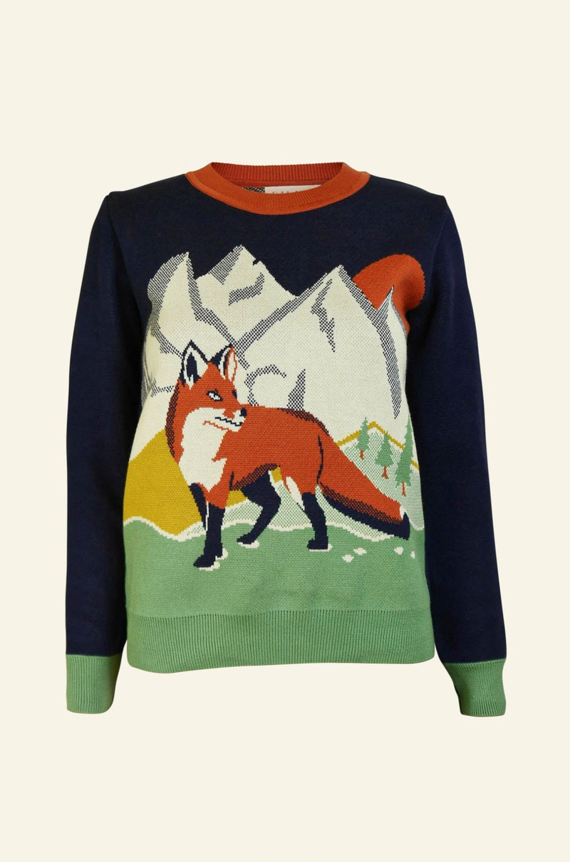 Alpine Fox Esther Sweater in Navy by Palava
