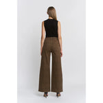 Leopard High Rise Wide Leg Jeans by Mica Denim