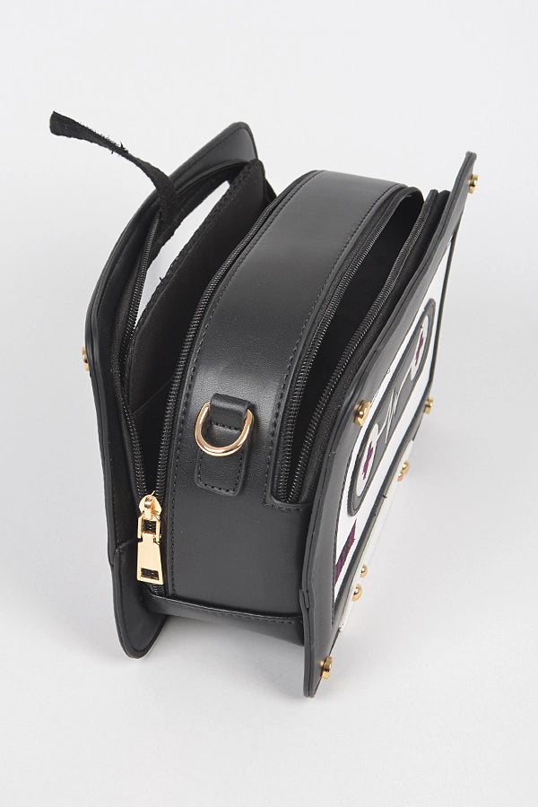 Cassette Tape Novelty Crossbody Bag