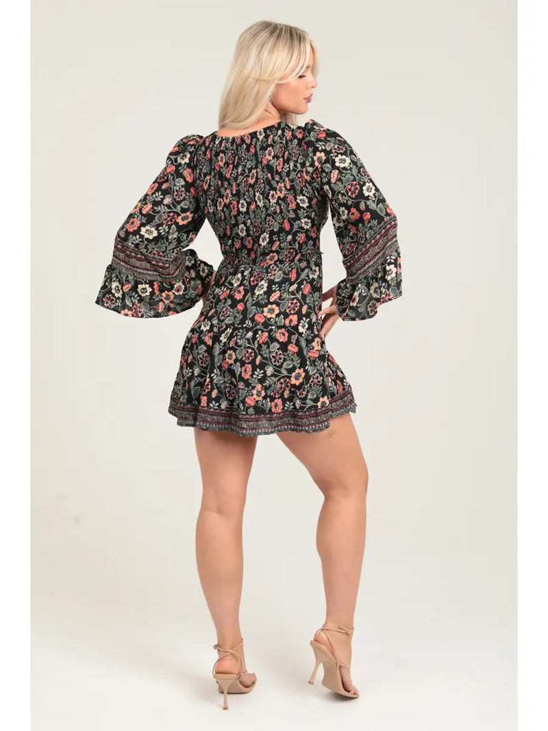 Twist Front Cut-Out Mini Dress