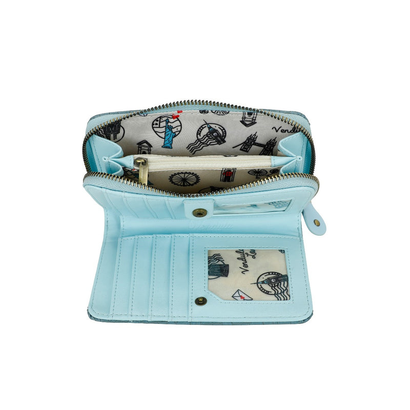 Vintage Rose Medium Zip Around Wallet by Vendula London