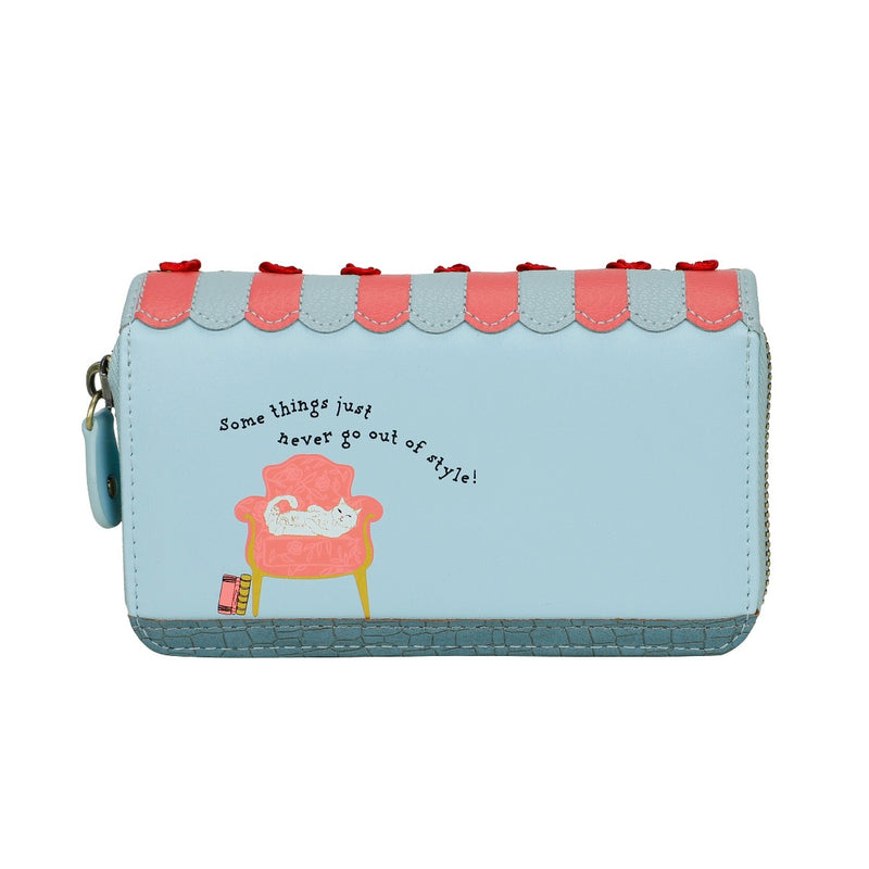 Vintage Rose Medium Zip Around Wallet by Vendula London