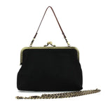 Celestial Mushroom Kisslock Bag in Black